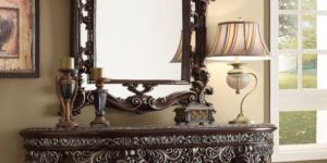Antique Wood Carving Frame Mirror