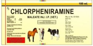 Chlorpheniramine Maleate Injection IP (Vet.)