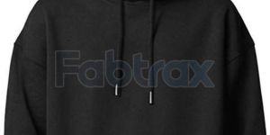 Mens Fleece Black Oversized Hoodie