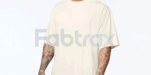 Mens Plain Terry Cotton Oversized T-Shirt
