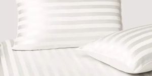 Luxury Cotton White Stripe Pillow Cover