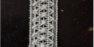 White 1 Line Butterfly Cotton Lace