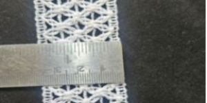 White 2 Line Cotton Lace