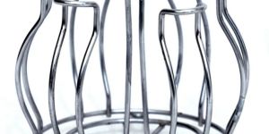 Prachit Lotus Shape Stainless Steel Glass Stand