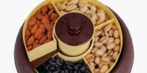 Prachit Plastic Round Revolving Dry Fruit Box