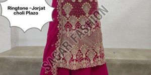Ladies Rani Pink Sharara Suit with Dupatta