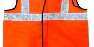 Polyester Orange Safety Reflective Jacket