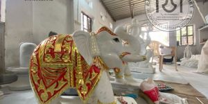 Marble Elephant Idol