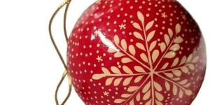 paper mache christmas hanging ball