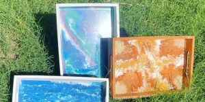 Handcrafted Wood Epoxy Serving Tray