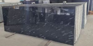 Fish Black Granite Slabs