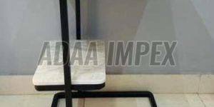 Black Geometric Frame Marble Shelf Side Table