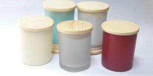 200 Ml Matt Colored Frosted Glass Candle Jar