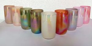Holographic U Glass Candle Jar