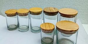 Transparent Glass Candle Jars
