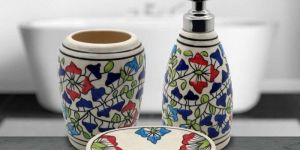 Ceramic Hand Painted Bathroom Set
