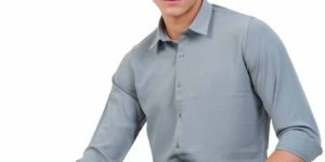 Plain Pure Cotton Slim Fit Shirt