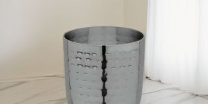 Stainless Steel Hammered Glass