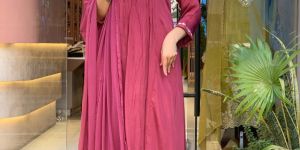 Ladies Stylish Chinon Viscose Embroidered Kurta, Pant and Dupatta Set