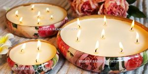 candle wax jar silver urli