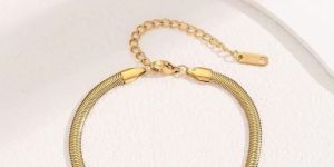 Heart Leaf Evil Eye Snake Chain Bracelet