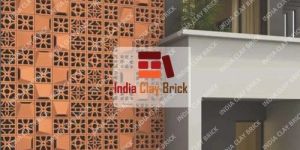 Terracotta Red Clay Jali