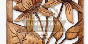 Decorative Sheesham Floral Vine Carved Wall Panel