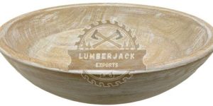 Natural Finish Mango Wood Serving Bowl