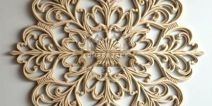 Statement MDF Scroll Floral Mandala Wall Panel