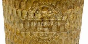 Textured Oval Mango Wood Utility POT