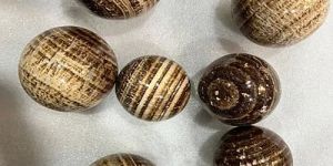 Banded Brown Aragonite Polished Sphere