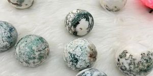 Moss Agate Stone Sphere