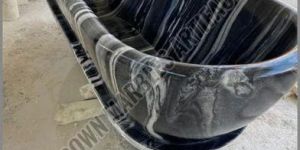 Black Stone Marble Bathtub
