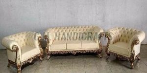 5 Seater Modern Teak Wood Sofa Set