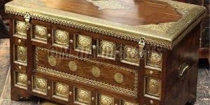 Decorative Brass Wooden Trunk