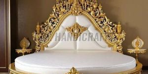 Luxury Teak Wood Wooden Hand Carved Bed