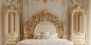 New Luxury Carved Wooden King Size Bed
