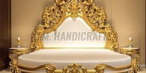 Teakwood Carved Luxury Double Bed