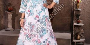 Ladies White Floral Palazzo Set