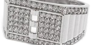 Grid Bar Diamond Shahenshah Ring