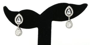 Teardrop Diamond Style Drop Earrings