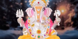 Trident Axe Blessing Pose Lord Ganesha Statue