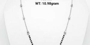 Vati MS Silver Beaded Drop Necklace