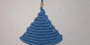Macrame Blue Hanging Christmas Tree