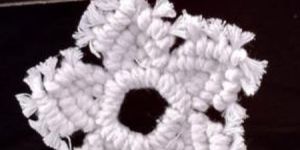 Macrame White Hanging Snowflakes