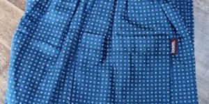 Mens Blue Cotton Printed Half Pant