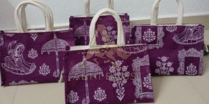 Purple Jute Handbags