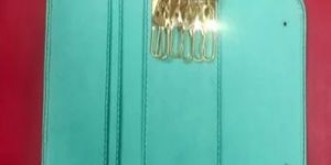 Sky Blue Leather Key Case