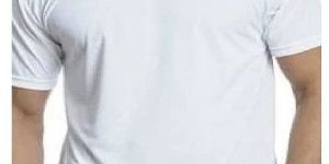 Mens White Round Neck Sublimation T-Shirt