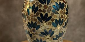 Mirror Work Flower Vase